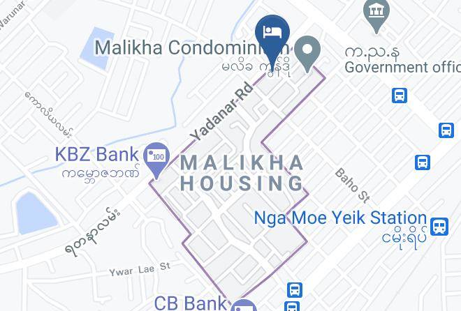 Yangon East - Royal Malikha Hotal Maps
