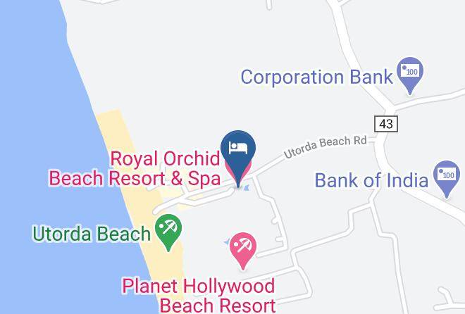 Marmagao - Royal Orchid Beach Resort & Spa Maps