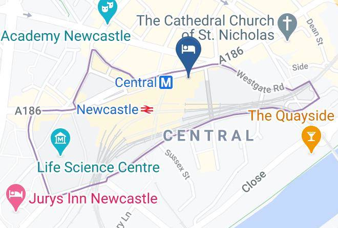 Newcastle Upon Tyne - Royal Station Hotel Maps