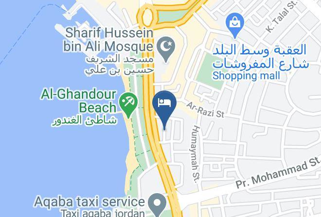 Al Aqaba Qasabah - Roza Beach Hotel Maps