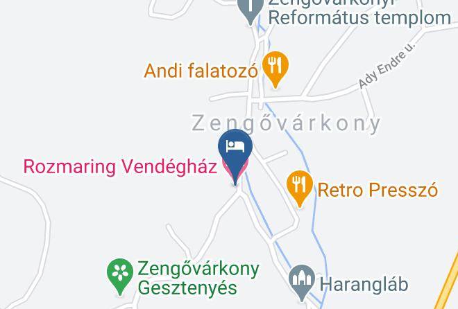 Zengrvarkony - Rozmaring Vendeghaz Maps