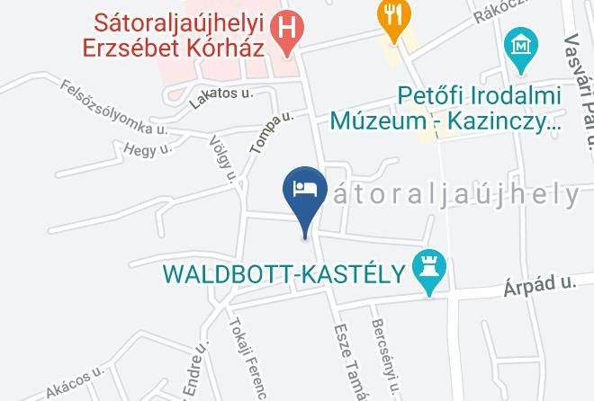 Satoraljaujhely - Rozsakert Vendeghaz Satoraljaujhely Maps