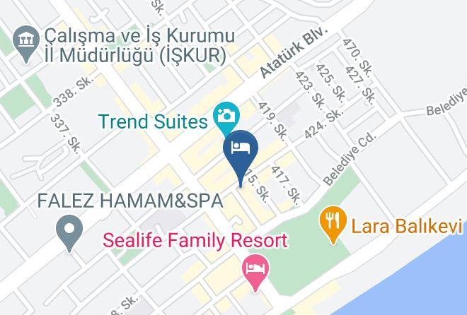 Konyaalti - Rozz Otel Maps
