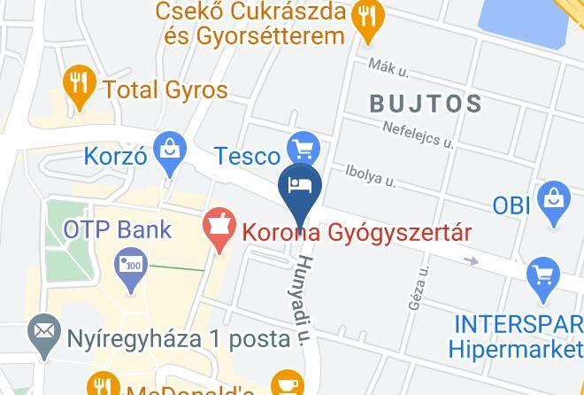 Nyiregyhaza - Ruboczki Jozsef Hotel Europa Maps