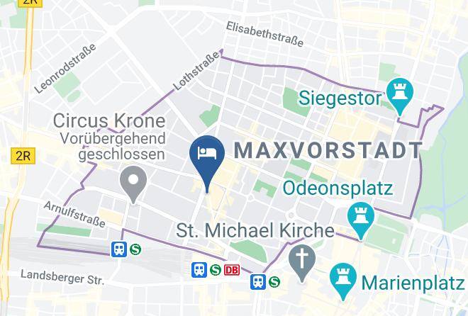 Munich District - Ruby Lilly Hotel & Bar Maps