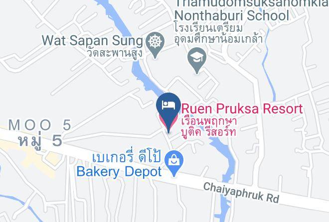Amphoe Pak Kret - Ruen Pruksa Resort Maps