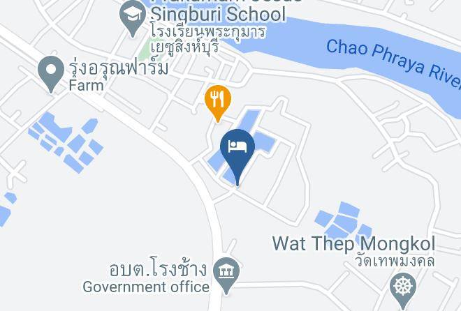 Amphoe Phrom Buri - Rung Rung Resort Maps