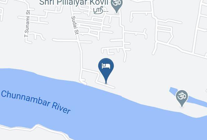 Puducherry - Runitha River View Resort Maps
