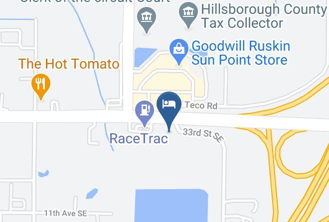 Hillsborough - Ruskin Inn Tampa Sun City Center Maps
