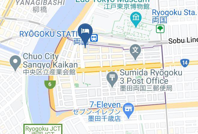 Sumida Ward - Ryogoku View Hotel Maps