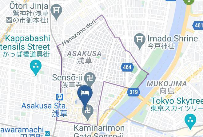 Taito Ward - Ryokan Asakusa Shigetsu Maps