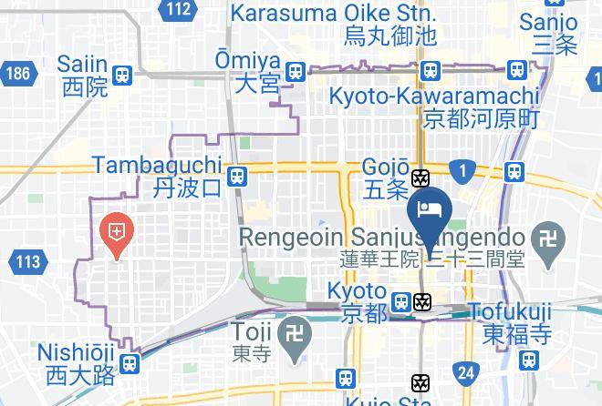 Kyoto City Shimogyo Ward - Ryokan Ginkaku Maps