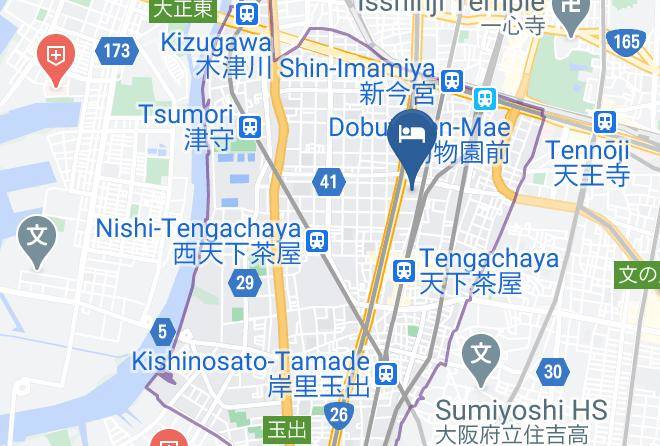 Osaka City Nishinari Ward - Ryokan Hanare Tengachaya Maps