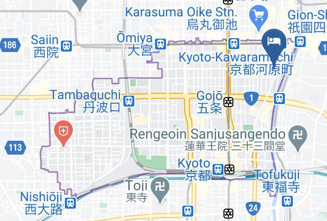 Kyoto City Shimogyo Ward - Ryokan Hinomoto Maps