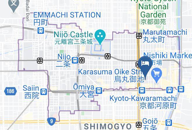 Kyoto City Nakagyo Ward - Ryokan Hirashin Maps