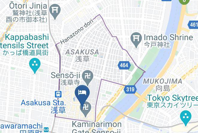 Taito Ward - Ryokan Kamogawa Maps