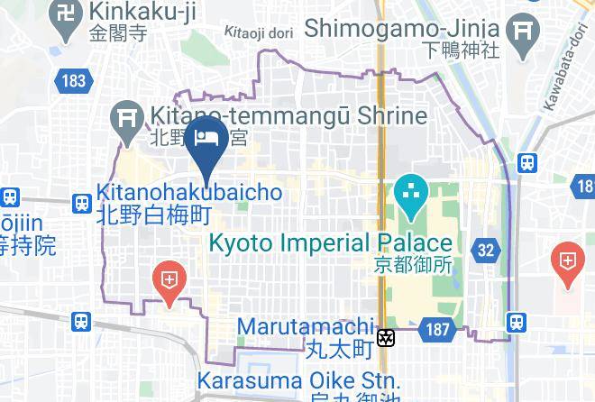 Kyoto City Kamigyo Ward - Ryokan Tori Maps