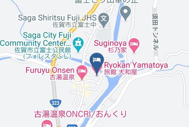 Saga City - Ryokan Yamatoya Maps