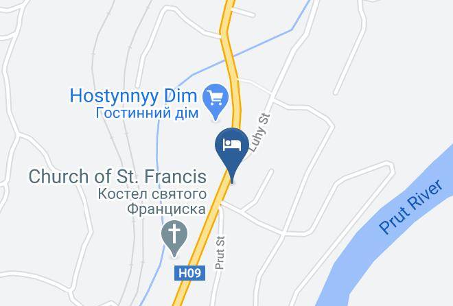 Nadvirna Raion - Sadyba Magnat Hotel Maps