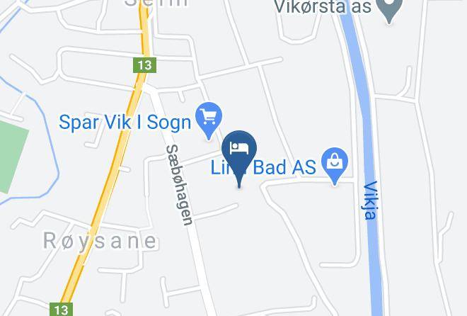 Vik - Saebofjosen Overnatting Maps
