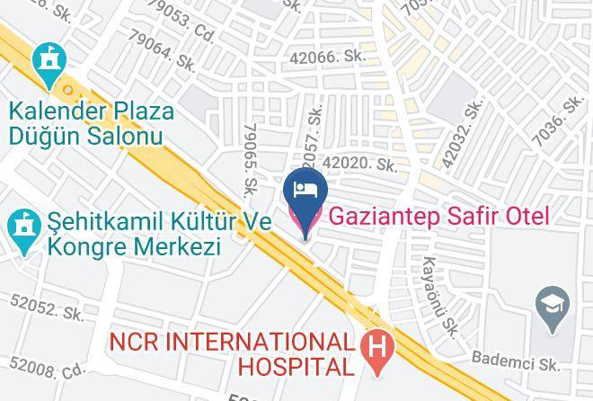 Sehitkamil - Gaziantep Safir Otel Maps