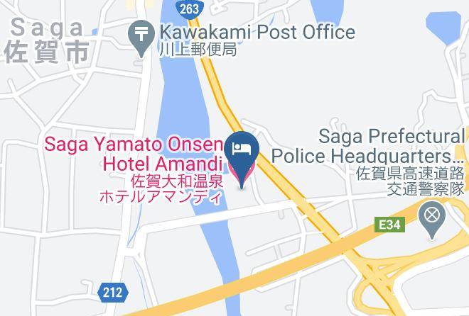 Saga City - Saga Yamato Onsen Hotel Amandi Maps