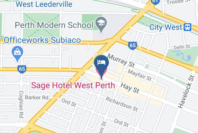 Sage Hotel West Perth Map