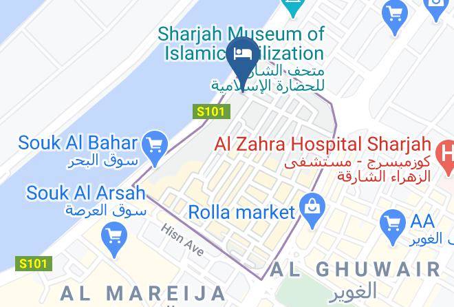 Sharjah City - Sahara Hotel Sharjah Maps