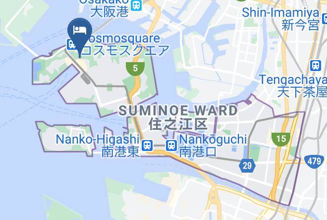 Osaka City Suminoe Ward - Sakishima Cosmo Tower Hotel Maps