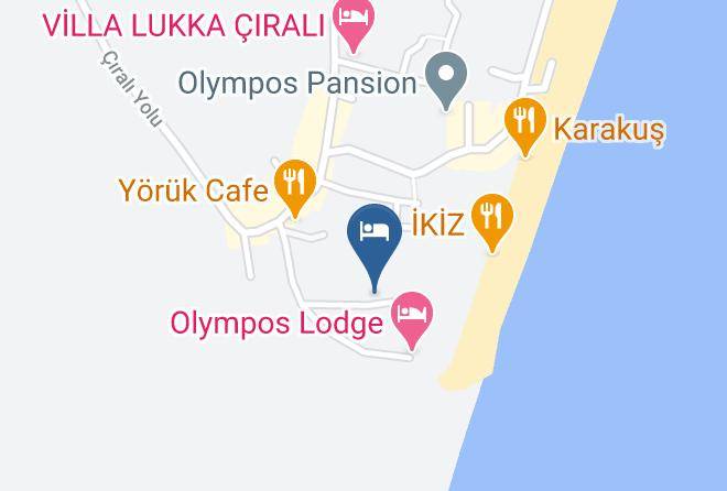 Antalya - Sakli Bahce Pansiyon Cirali Maps