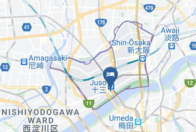 Osaka City Yodogawa Ward - Hotel Sakura Suite Osaka Maps