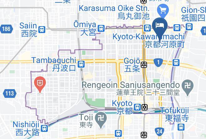 Kyoto City Shimogyo Ward - Kyomachiya Ryokan Sakura Urushitei Maps