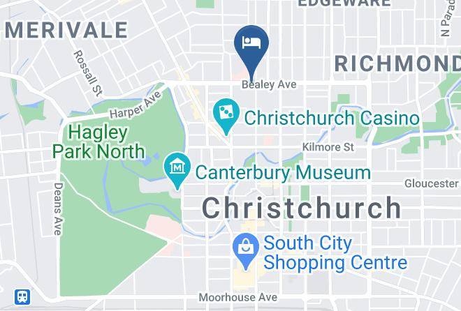 Christchurch - 136 On Bealey Motel Maps