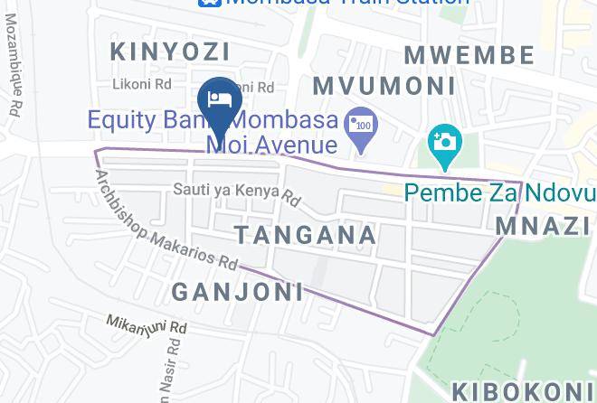 Mombasa - Sales Office For Hillpark Hotel Tiwi Maps