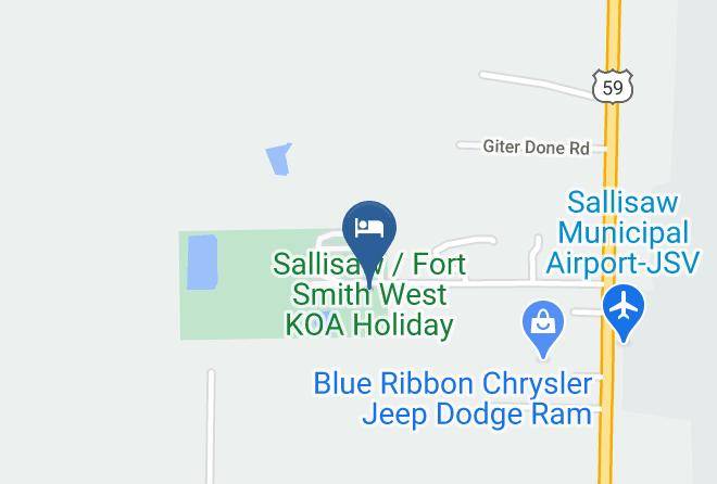 Sequoyah - Sallisaw Fort Smith West Koa Holiday Maps
