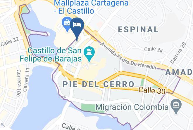 Cartagena De Indias - San Felipe Alojamiento Maps