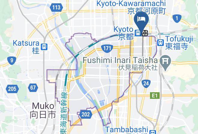 Kyoto City Minami Ward - Sanco Inn Kyoto Hachijyoguchi Maps