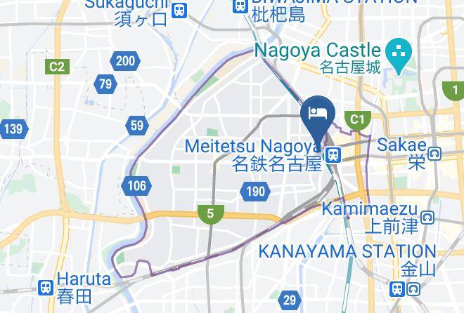 Nagoya City Nakamura Ward - Sanco Inn Nagoya Shinkansen Exit Annex Maps