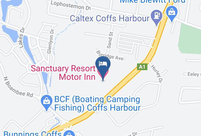 Coffs Harbour - Sanctuary Resort Motor Inn Maps