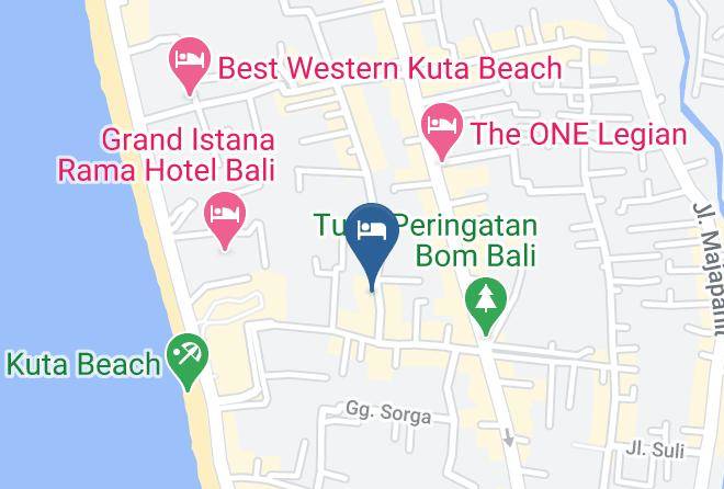 Badung Regency - Sandat Hotel Kuta Maps