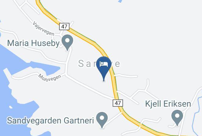 Sandhaland Overnatting Map