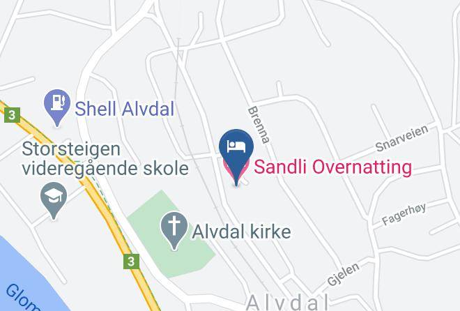 Alvdal - Sandli Overnatting Maps