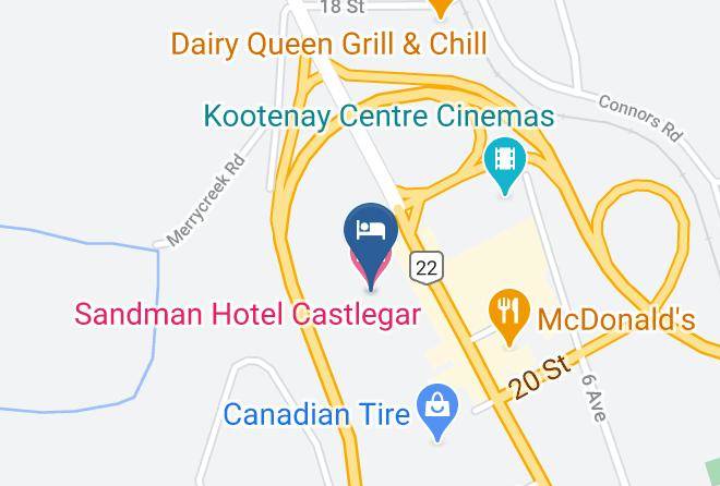 Central Kootenay - Sandman Hotel Castlegar Maps