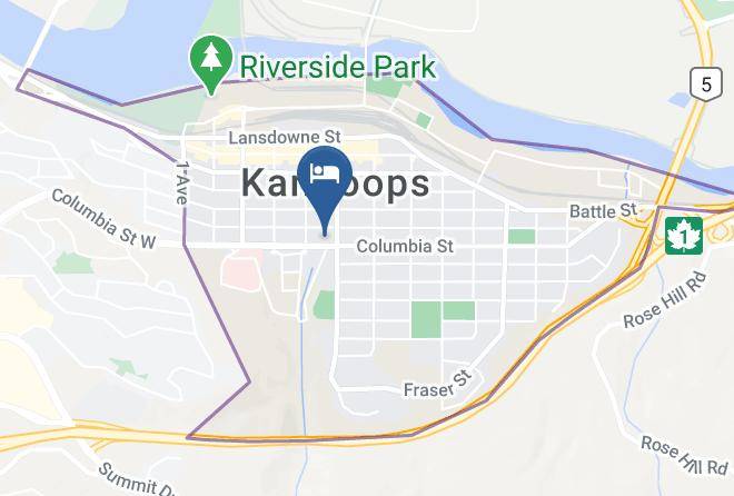 Sandman Hotel & Suites Kamloops Map