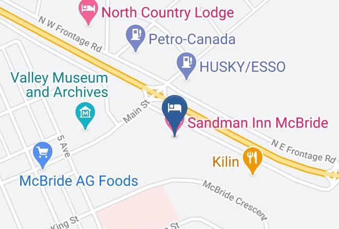 Fraser Fort George - Sandman Inn Mcbride Maps