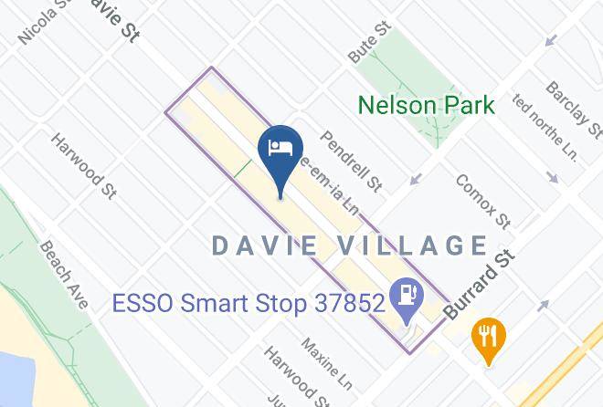 Sandman Suites Vancouver Davie Street Map