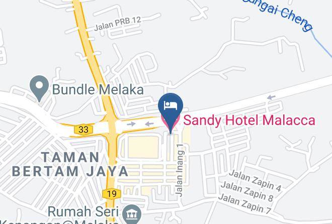 Melaka Tengah - Sandy Hotel Malacca Maps