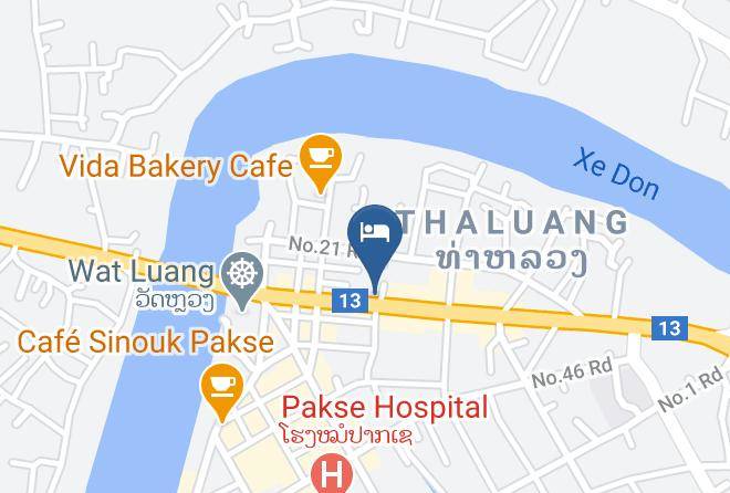 Pakse - Sang Aroun Hotel Maps
