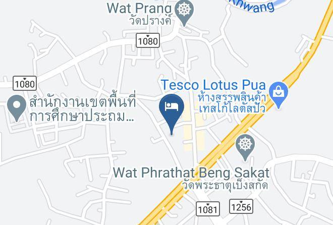 Amphoe Pua - Sangaroon Hotel Maps