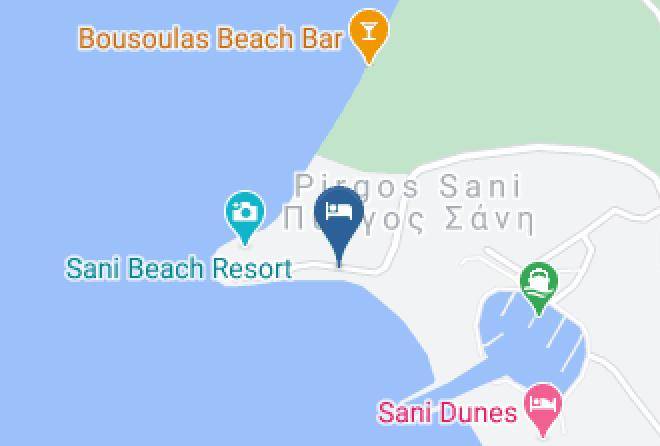 Sani Beach Map